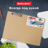 Доска-планшет БОЛЬШОГО ФОРМАТА (440х320 мм), А3, BRAUBERG "Eco" с двумя прижимами, МДФ, 3 мм, 232227, 232227