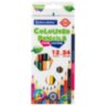 Карандаши цветные двусторонние BRAUBERG PREMIUM TWIN COLOUR, 12 штук, 24 цвета, шестигранные, грифель 3,3 мм, натуральное дерево, 181874, 181874