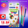 Карандаши цветные двусторонние BRAUBERG PREMIUM TWIN COLOUR, 12 штук, 24 цвета, шестигранные, грифель 3,3 мм, натуральное дерево, 181874, 181874