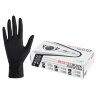 Перчатки нитриловые сверхпрочные с текстурой SFM MEGA TEX BLACK 25 пар (50 штук), размер S (малый), 631400