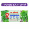 Салфетки влажные 50 шт., АНТИБАКТЕРИАЛЬНЫЕ, с экстрактом мяты, LAIMA "Antibacterial", 128078, 128078