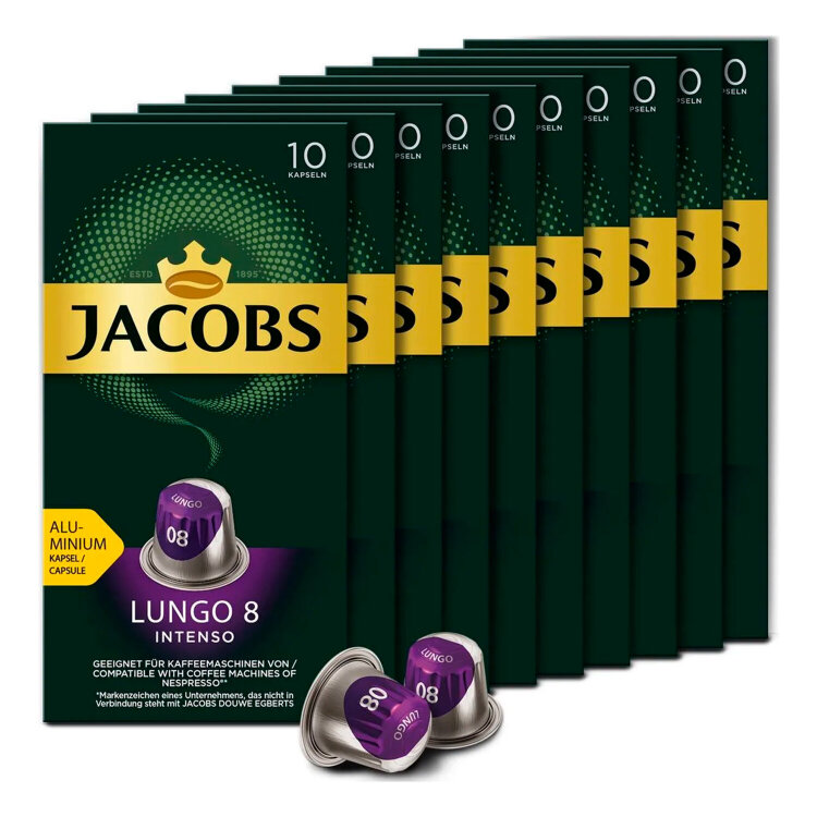 Кофе в капсулах MONARCH "Original" Lungo 8 Intenso для кофемашин Nespresso, 10 порций, 4058903, 622377