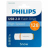 Флеш-диск 128 GB PHILIPS SNOW, разъем USB 2.0, желтый, FM12FD70B/97, 514081
