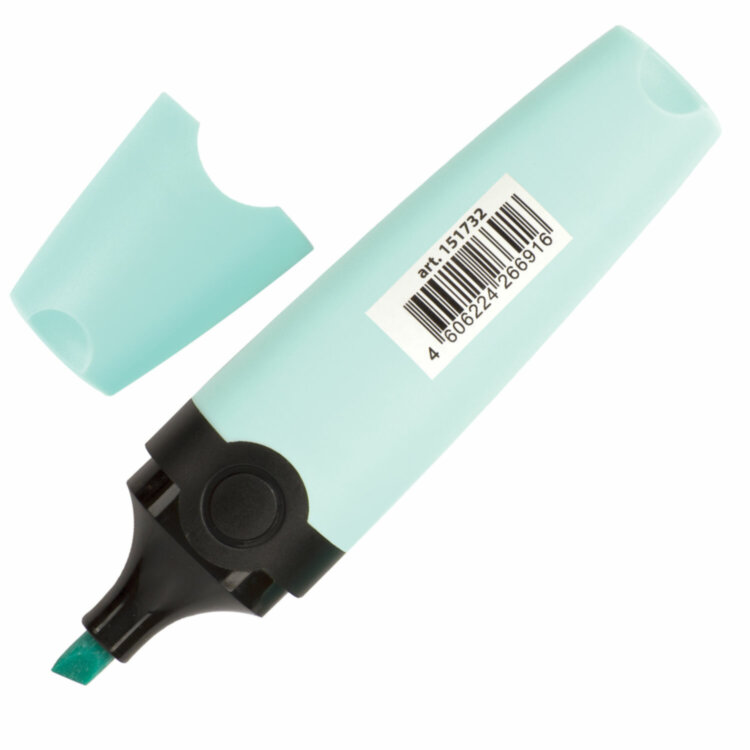 Текстовыделитель BRAUBERG "DELTA PASTEL", БИРЮЗОВЫЙ, линия 1-5 мм, 151732, 151732
