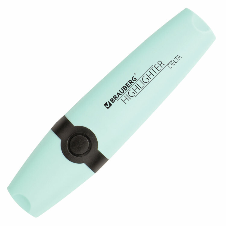 Текстовыделитель BRAUBERG "DELTA PASTEL", БИРЮЗОВЫЙ, линия 1-5 мм, 151732, 151732
