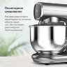 Миксер планетарный BQ (БИ-КЬЮ) MX822, 1600 Вт, 6 скоростей, 3 насадки, металлическая чаша 5 л, серебро, 86192600, 457505