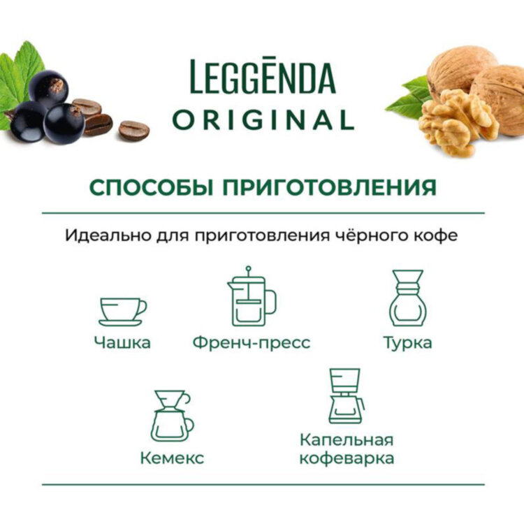 Кофе в зернах Poetti "Leggenda Original" 1 кг, 18001, 622728