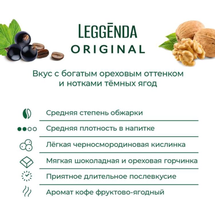 Кофе в зернах Poetti "Leggenda Original" 1 кг, 18001, 622728