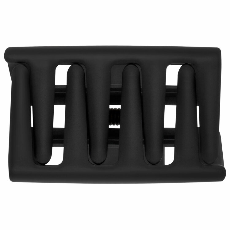 Краб для волос 5 см, soft-touch, чёрный, MONTE VITA (МОНТЕ ВИТА), 457009, 12 штук, 457009