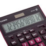 Калькулятор настольный CASIO GR-12С-WR (210х155 мм), 12 разрядов, двойное питание, БОРДОВЫЙ, GR-12C-WR-W-EP, 250444