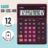 Калькулятор настольный CASIO GR-12С-WR (210х155 мм), 12 разрядов, двойное питание, БОРДОВЫЙ, GR-12C-WR-W-EP, 250444