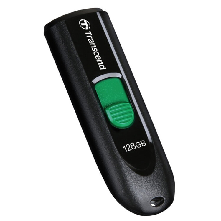 Флеш-диск 128 GB TRANSCEND JetFlash 790C, разъем USB Type-С, черный/зеленый, TS128GJF790C, 513650