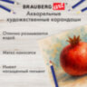Карандаши художественные цветные акварельные BRAUBERG ART CLASSIC, 48 цветов, грифель 3,3 мм, 181532, 181532