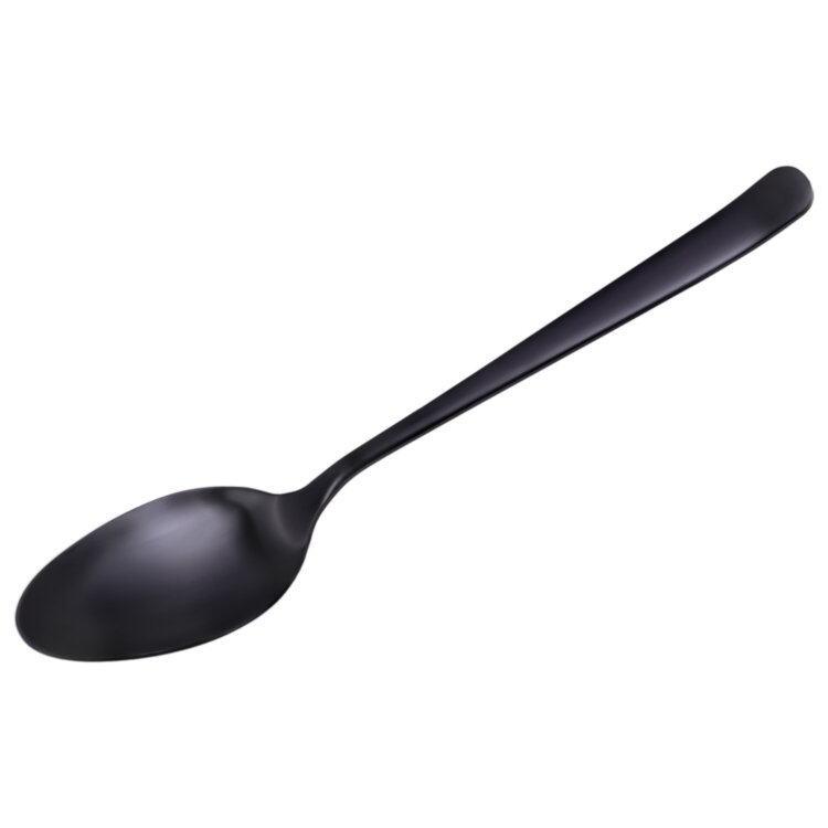 Ложки чайные BLACK, НАБОР 2 шт., на подвесе, нержавеющая сталь, черные, WEGLA (ВЕГЛА), 702274, 702274