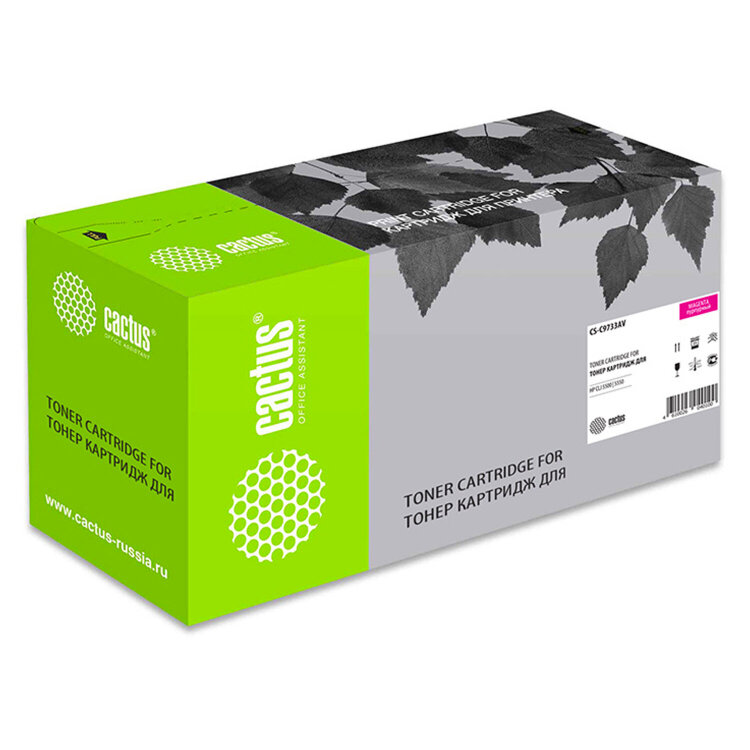 Картридж лазерный CACTUS (CS-C9733A) для HP Color LaserJet 5500/5550, пурпурный, ресурс 12000 стр., 362481