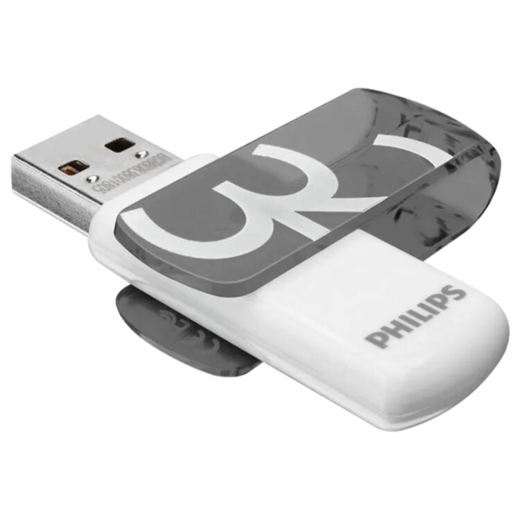 Флеш-диск 32 GB PHILIPS VIVID, разъем USB 2.0, черный, FM32FD05B/97, 514090