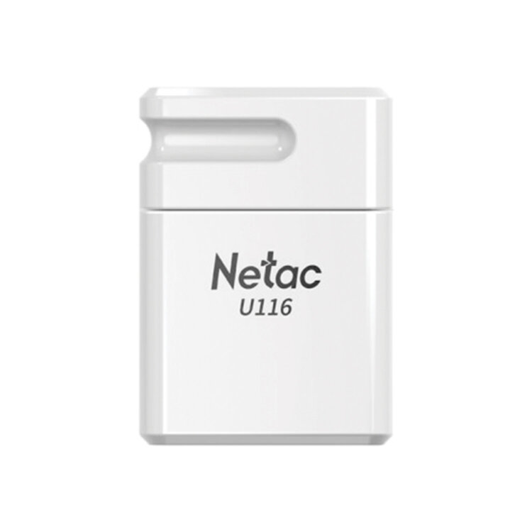 Флеш-диск 32 GB NETAC U116, USB 2.0, белый, NT03U116N-032G-20WH, 513693