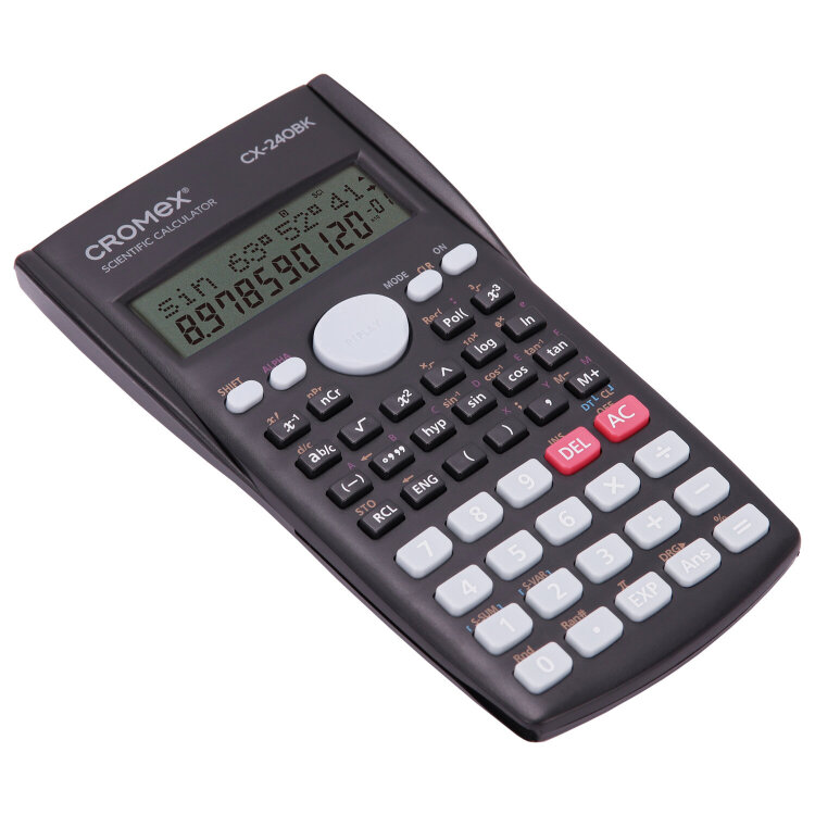 Калькулятор инженерный CROMEX (КРОМЕКС) СX-240BK (155х80 мм), 240 функций, 10+2 разрядов, черный, 273832, 273832