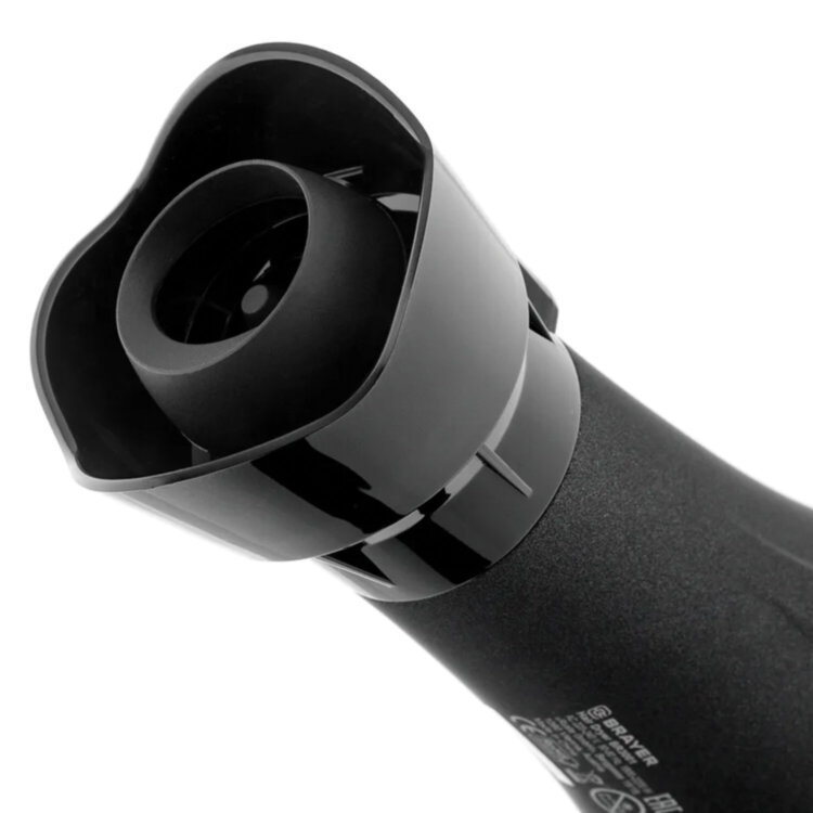 Фен BRAYER BR3001, 2200 Вт, 6 скоростей, 8 температурных режимов, сенсорное управление, серый, 456102