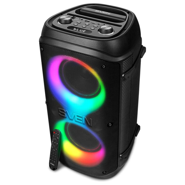 Колонка портативная SVEN PS-800, 100 Вт, TWS, Bluetooth, FM, USB, microSD, LED-дисплей, черная, SV-021511, 513970