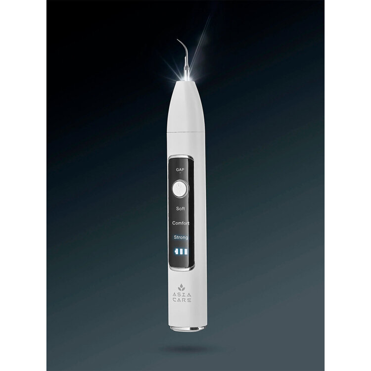 Ультразвуковой скалер ASIACARE S501, портативный, LED-подсветка, 3 режима, 2 насадки, белый, Asia_40, 456562