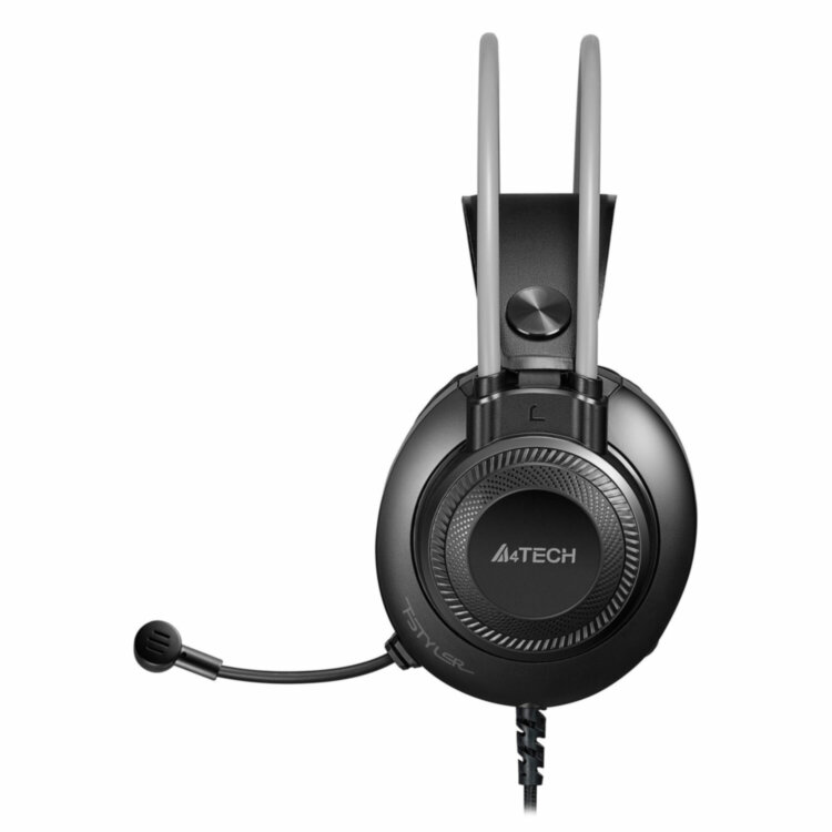 Наушники с микрофоном (гарнитура) A4TECH Fstyler FH200I, проводные, 1.8 м, 3.5 jack, серые, 1431335, 513938