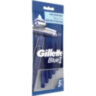 Бритвы одноразовые КОМПЛЕКТ 5 шт., GILLETTE (Жиллет) BLUE 2, для мужчин, 602766