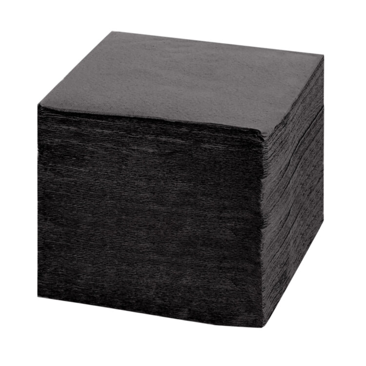 Салфетки бумажные 400 шт., 24х24 см, "Big Pack", черные, 100% целлюлоза, LAIMA, 115401, 115401