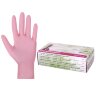 Перчатки нитриловые смотровые SFM Supersoft PINK, Германия, 100 пар (200 штук), размер 7-8, M (средний), розовые, 631518