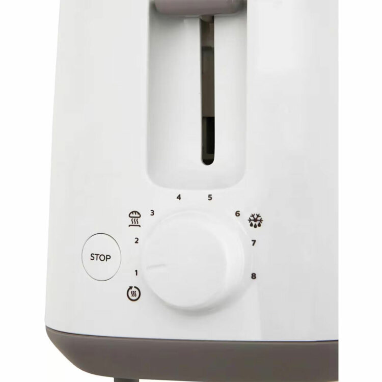 Тостер PHILIPS HD2581/00, 830 Вт, 2 тоста, 8 режимов, пластик, белый, 456940