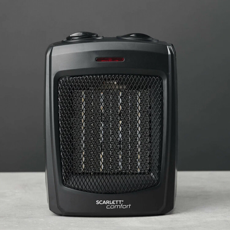 Тепловентилятор SCARLETT SC-FH1.511MC, 1500 Вт, 3 режима работы, черный, 457467