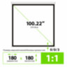 Экран Cactus Wallscreen CS-PSW-180x180, 180x180 см, 1:1, настенно-потолочный, белый, 238918