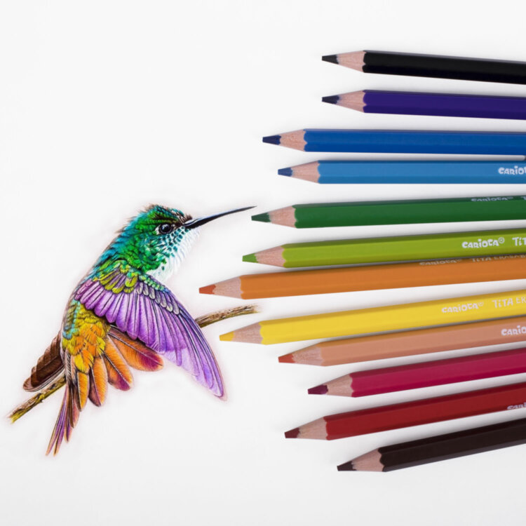 Карандаши цветные стираемые с резинкой CARIOCA "Erasable", 12 цветов, шестигранные, грифель 3 мм, 42897, 181699