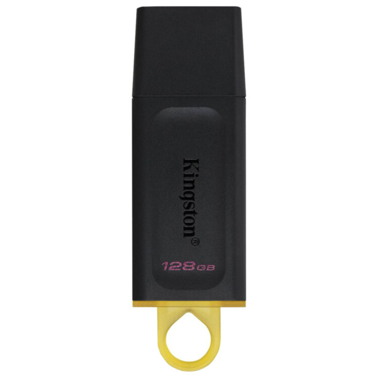 Флеш-диск 128 GB KINGSTON DataTraveler Exodia, разъем USB 3.2, черный/желтый, DTX/128GB, 513639