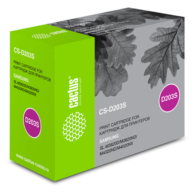 Картридж лазерный CACTUS (CS-D203S) для SAMSUNG ProXpress M3820/4020/3870/4070, ресурс 3000 стр., 362622