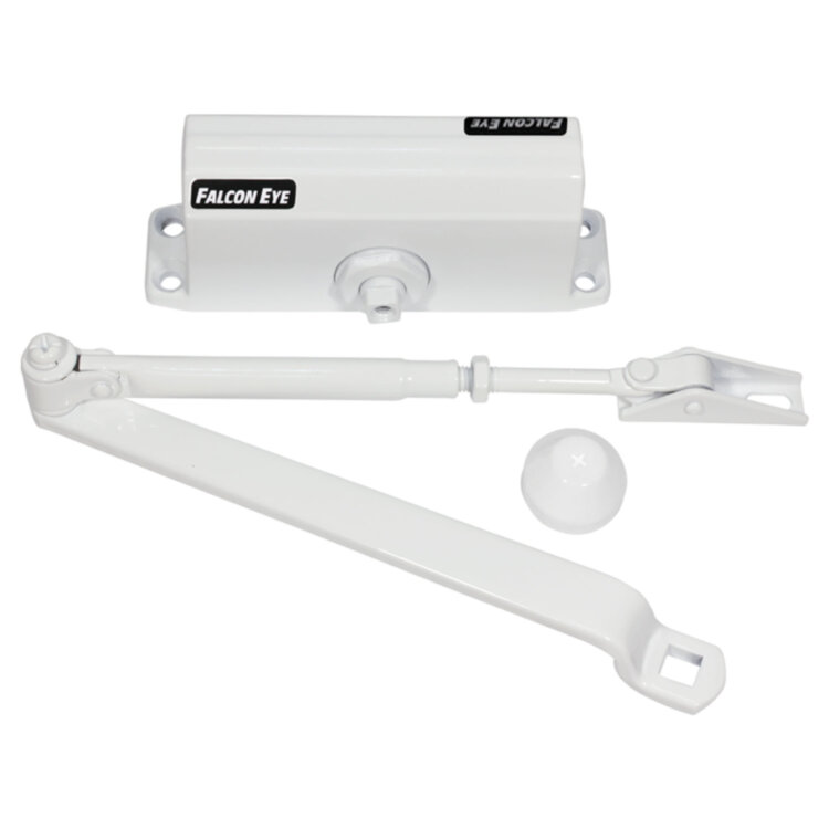 Доводчик FALCON EYE FE-B2W на дверь 25-45 кг, белый, 00-00110303, 354274