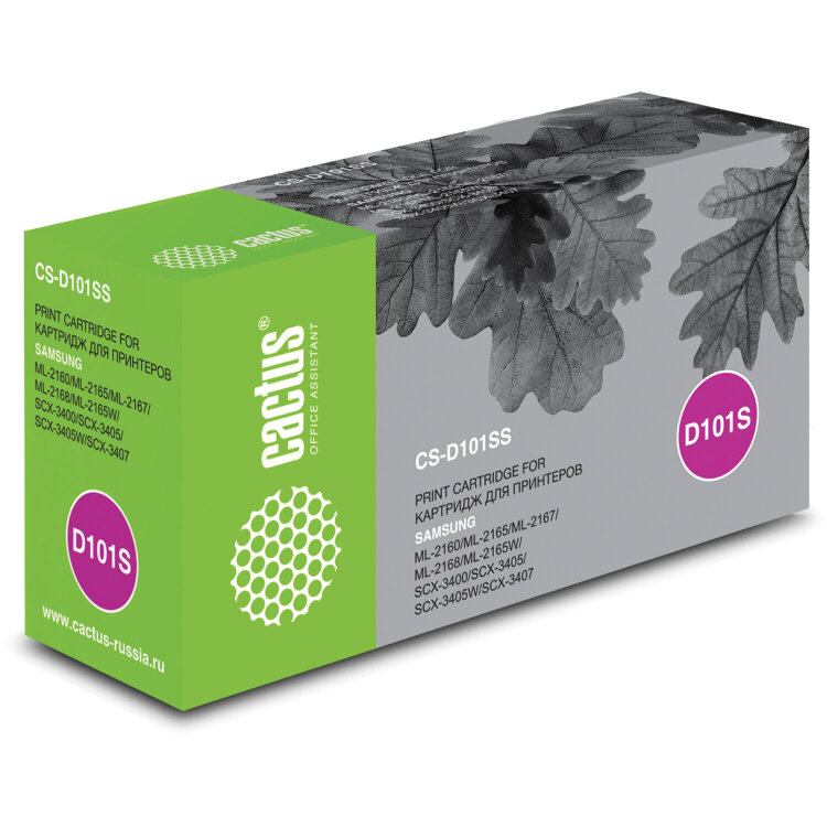 Картридж лазерный CACTUS (CS-D101SS) для SAMSUNG ML2160/65/SCX-3400/3405, ресурс 1500 страниц, 361779