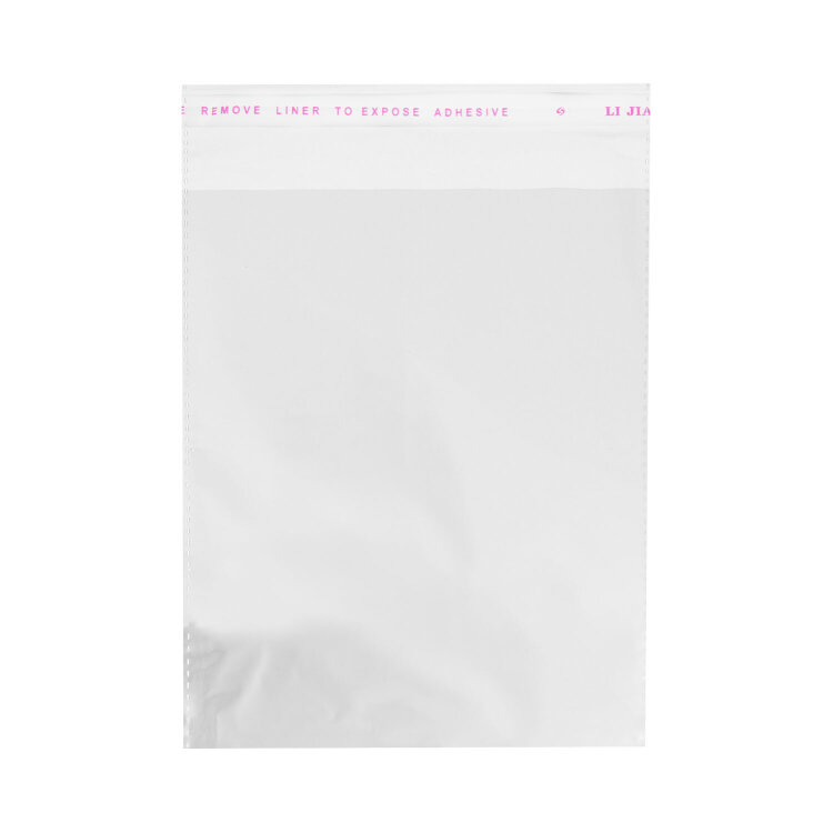 Пакеты БОПП с клеевым клапаном КОМПЛЕКТ 100 штук, 40х50+4 см, 30 мкм, с усиленным швом, BRAUBERG, 700411, 700411
