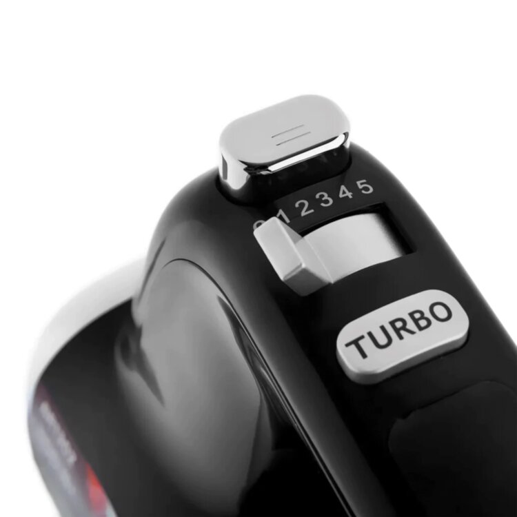 Миксер BRAYER BR1302, 800 Вт, 5 скоростей, 2 венчика, 2 крюка для теста, черный/серебро, 456089