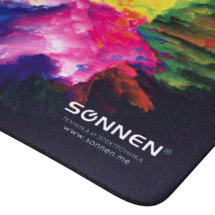 Коврик для мыши SONNEN "EXPLOSIVE", резина + ткань, 220х180х3 мм, 513291, 513291
