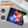 Коврик для мыши SONNEN "EXPLOSIVE", резина + ткань, 220х180х3 мм, 513291, 513291