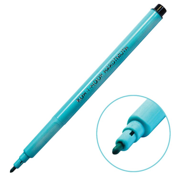 Фломастеры KOH-I-NOOR "TEENAGE" 1002, 30 цветов, смываемые, картонная упаковка, европодвес, 771002CJ23KS, 152615