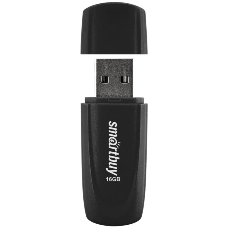 Флеш-диск 16 GB SMARTBUY Scout USB 2.0, черный, SB016GB2SCK, 513762