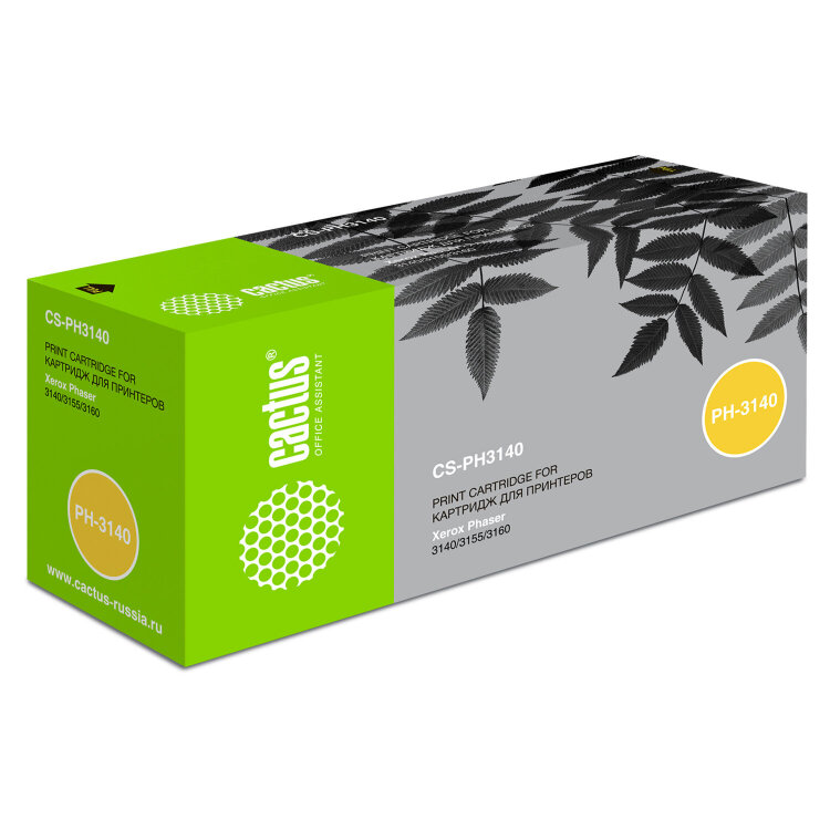 Картридж лазерный CACTUS (CS-PH3140) для XEROX Phaser 3140/3155/3160, ресурс 1500 стр., 361777