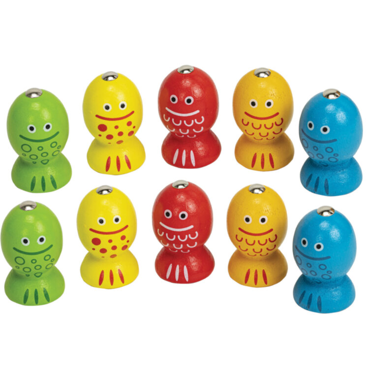 Сортер-рыбалка магнитный деревянный развивающий "Кот", BRAUBERG KIDS, 665246, 665246