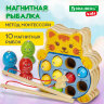 Сортер-рыбалка магнитный деревянный развивающий "Кот", BRAUBERG KIDS, 665246, 665246