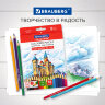 Карандаши цветные мягкие BRAUBERG АКАДЕМИЯ, 18 цветов, шестигранные, грифель 3 мм, натуральное дерево, 181865, 181865