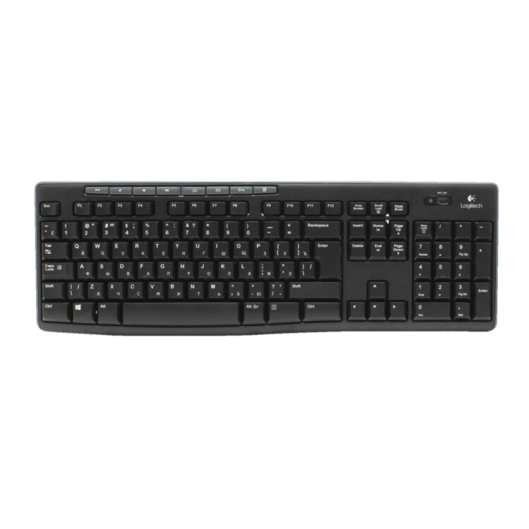 Набор беспроводной LOGITECH MK270, клавиатура, мышь 2 кнопки + 1 колесо-кнопка, черный, 511449