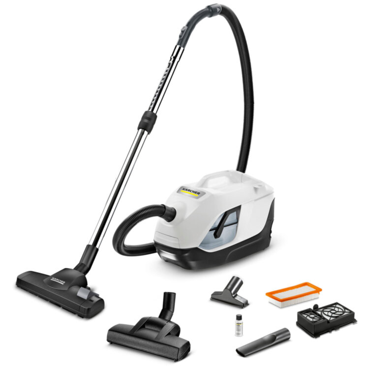 Пылесос KARCHER DS 6 Plus, с аквафильтром, 650 Вт, белый, 1.195-252.0, 457236