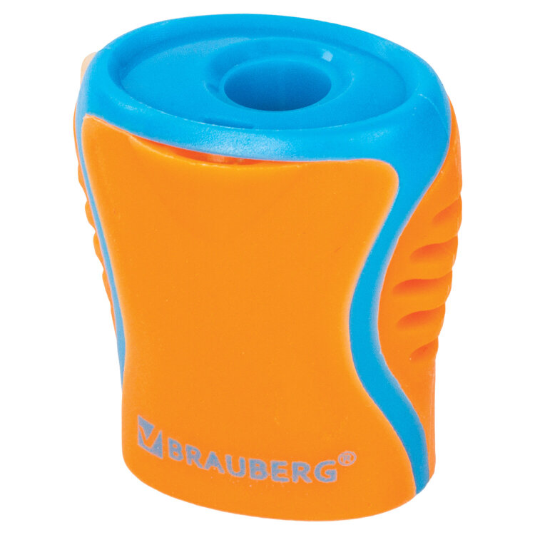 Точилка BRAUBERG "Mix", с контейнером, пластиковая, корпус ассорти, 228448, 36 штук, 228448